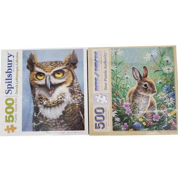 Bits & Pieces And Spilsbury 500 Piece Puzzles Lot of 2 New - Picture 1 of 4